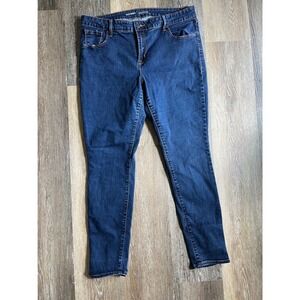 Old Navy Rockstar Mid-Rise Skinny Jeans Dark Wash Blue Size 16 Regular
